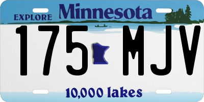 MN license plate 175MJV