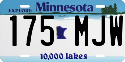 MN license plate 175MJW