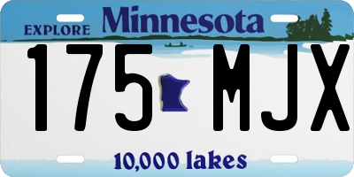MN license plate 175MJX