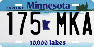 MN license plate 175MKA