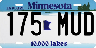 MN license plate 175MUD
