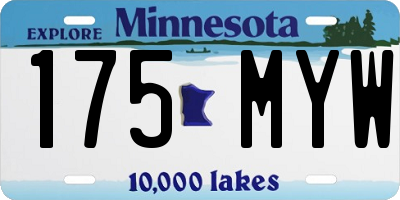 MN license plate 175MYW