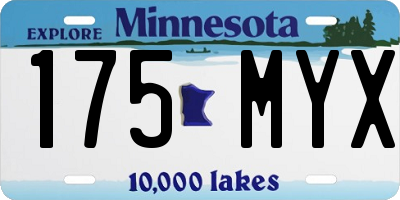 MN license plate 175MYX