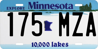 MN license plate 175MZA