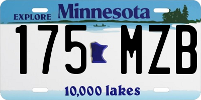 MN license plate 175MZB