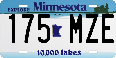 MN license plate 175MZE