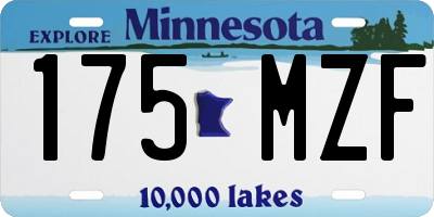 MN license plate 175MZF