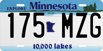 MN license plate 175MZG