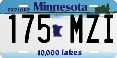 MN license plate 175MZI