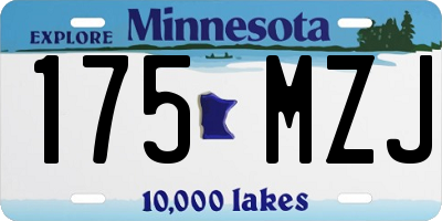 MN license plate 175MZJ