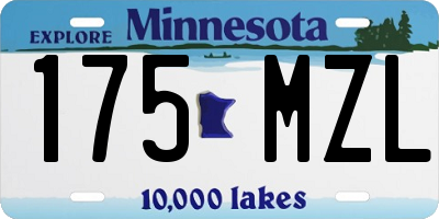 MN license plate 175MZL