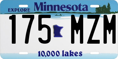 MN license plate 175MZM