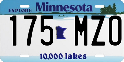 MN license plate 175MZO