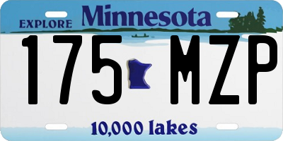 MN license plate 175MZP