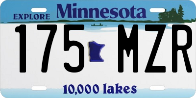 MN license plate 175MZR