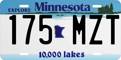 MN license plate 175MZT