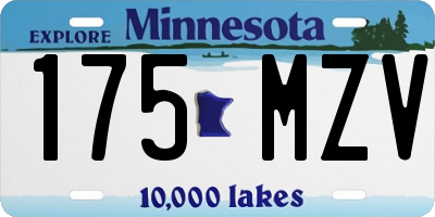 MN license plate 175MZV