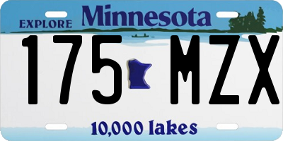 MN license plate 175MZX