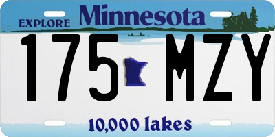MN license plate 175MZY