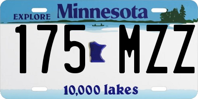 MN license plate 175MZZ