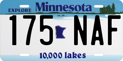 MN license plate 175NAF