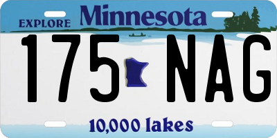 MN license plate 175NAG