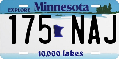MN license plate 175NAJ
