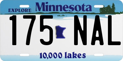 MN license plate 175NAL