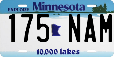 MN license plate 175NAM