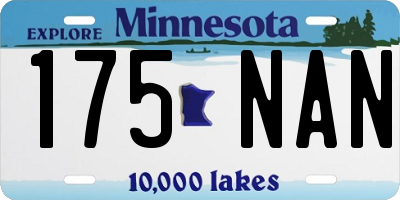 MN license plate 175NAN