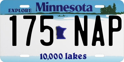 MN license plate 175NAP