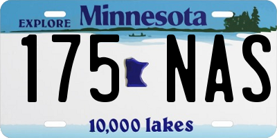 MN license plate 175NAS