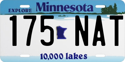 MN license plate 175NAT