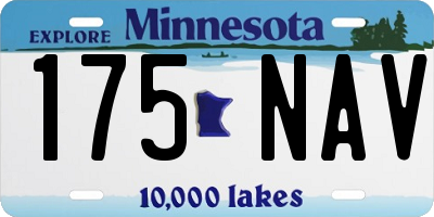 MN license plate 175NAV
