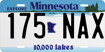 MN license plate 175NAX