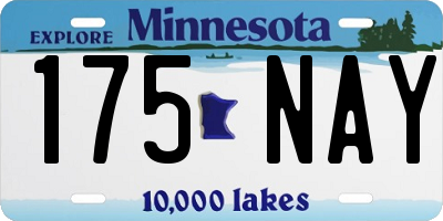 MN license plate 175NAY