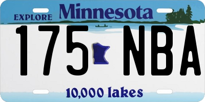 MN license plate 175NBA