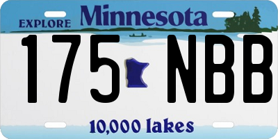 MN license plate 175NBB