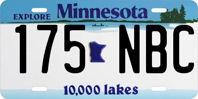 MN license plate 175NBC