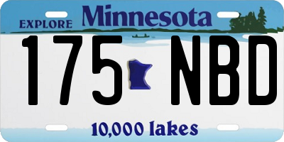 MN license plate 175NBD