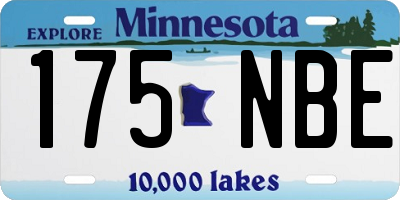 MN license plate 175NBE