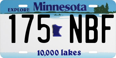 MN license plate 175NBF