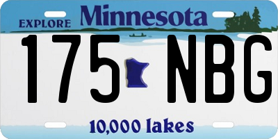 MN license plate 175NBG