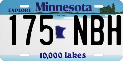 MN license plate 175NBH