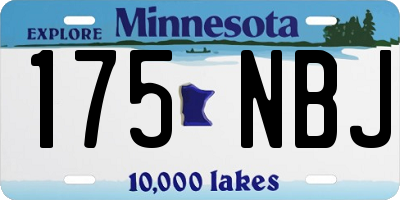 MN license plate 175NBJ