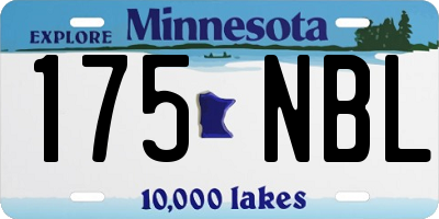 MN license plate 175NBL