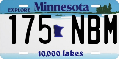 MN license plate 175NBM