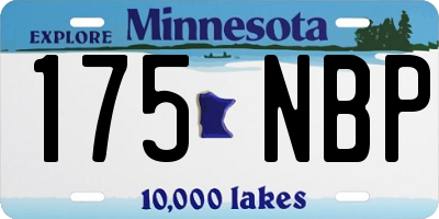 MN license plate 175NBP