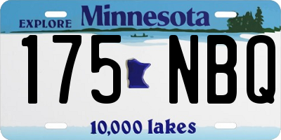 MN license plate 175NBQ