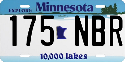 MN license plate 175NBR